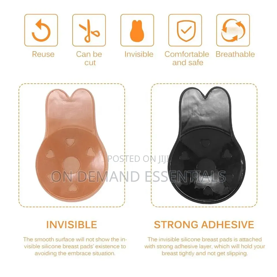 *Women Push Up Bras Self Adhesive Silicone Strapless Invisible Bra