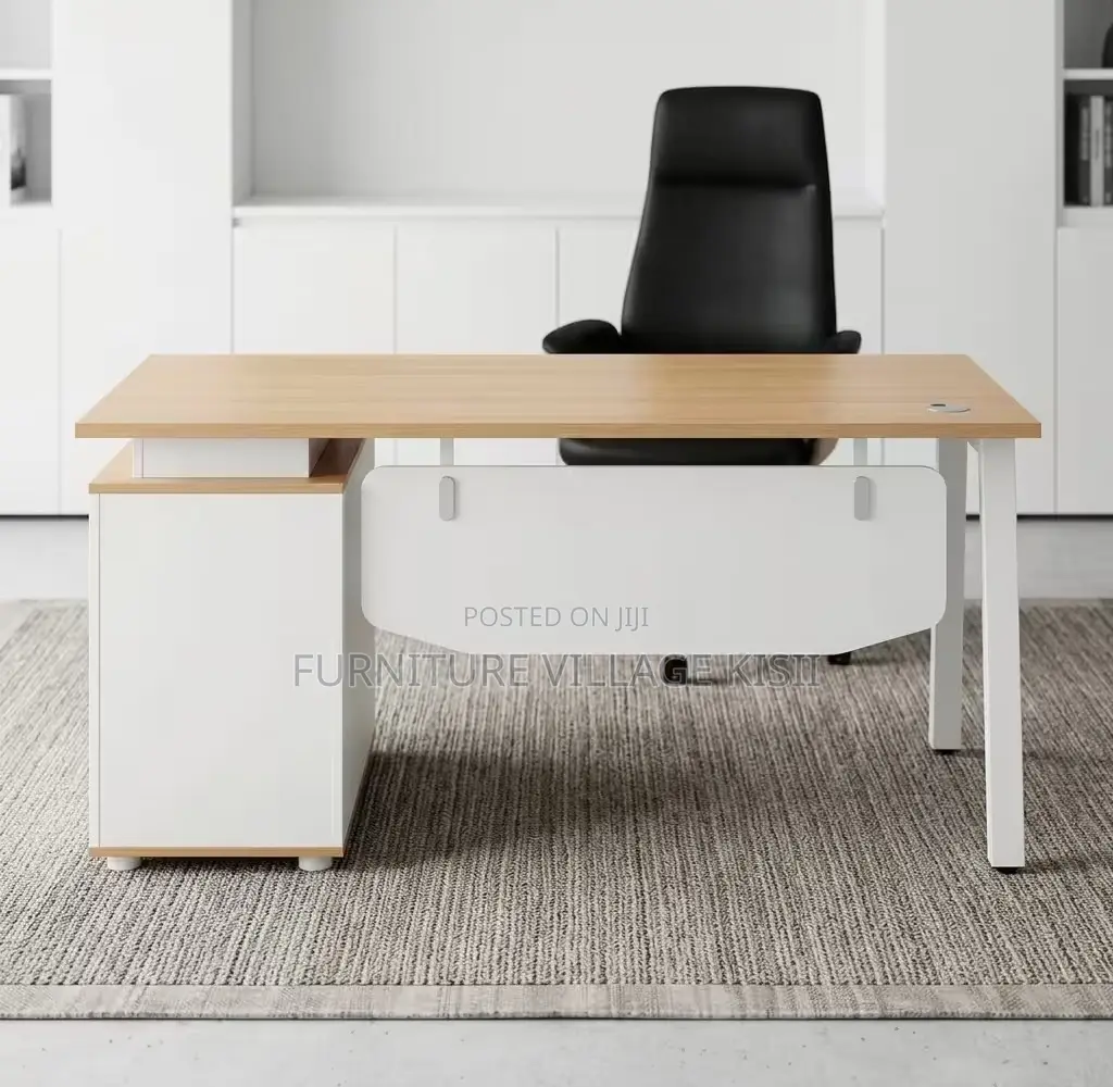 Office Desk: Modern Desk With Drawer 1200mm