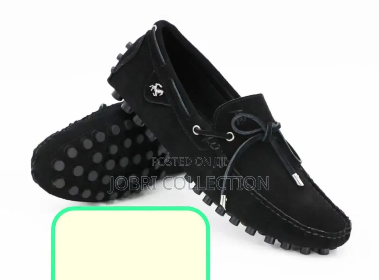 Black Tod's Mens Suede Loafers