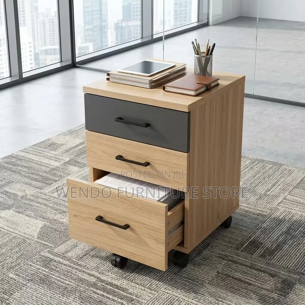 Office Cabinet; Three Drawers Mobile Under Desk Pedestal Cabinet