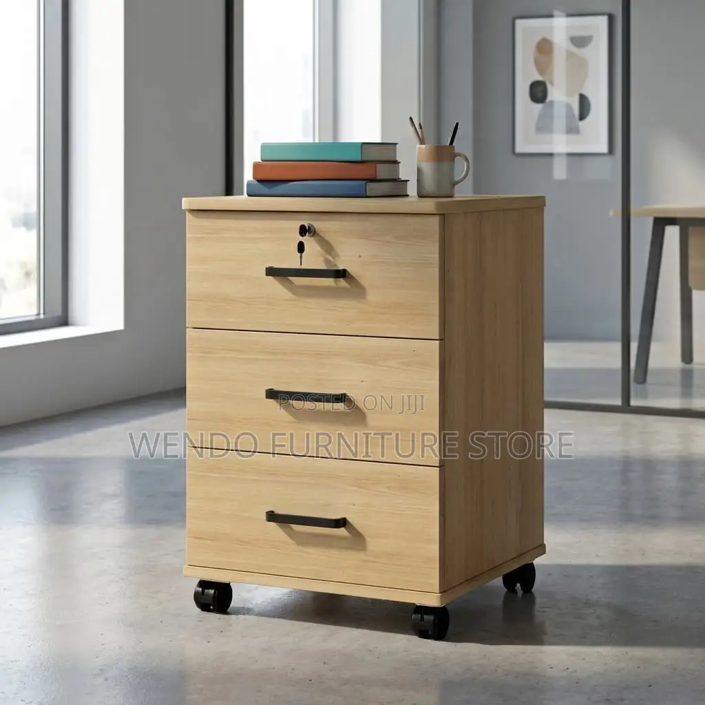 Office Cabinet; Three Drawers Mobile Under Desk Pedestal Cabinet