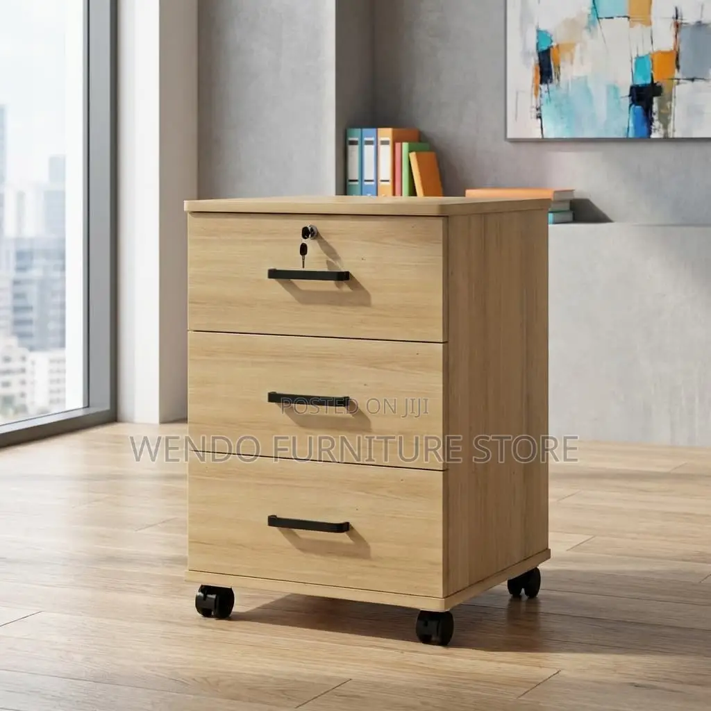 Office Cabinet; Three Drawers Mobile Under Desk Pedestal Cabinet