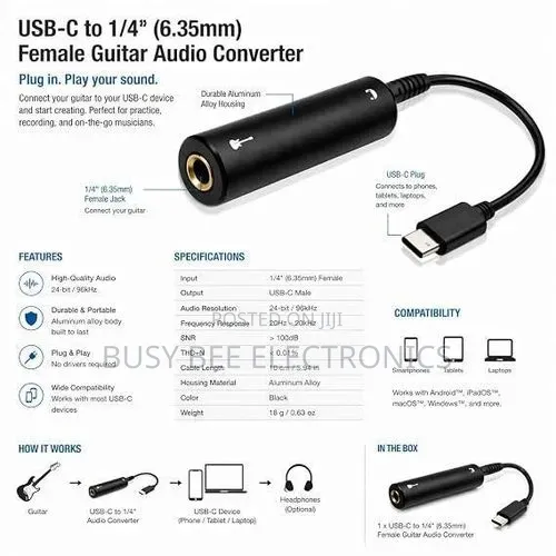 IRig (Type C) Audio Interface Adapter for Recording to Phone,