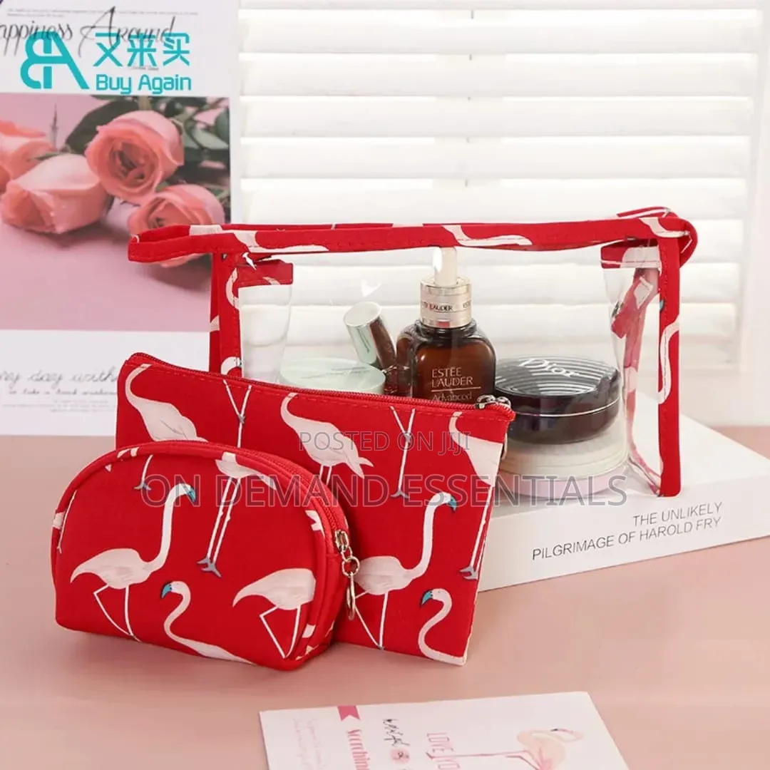 3 PCS Women's Waterproof Cosmetic Bag