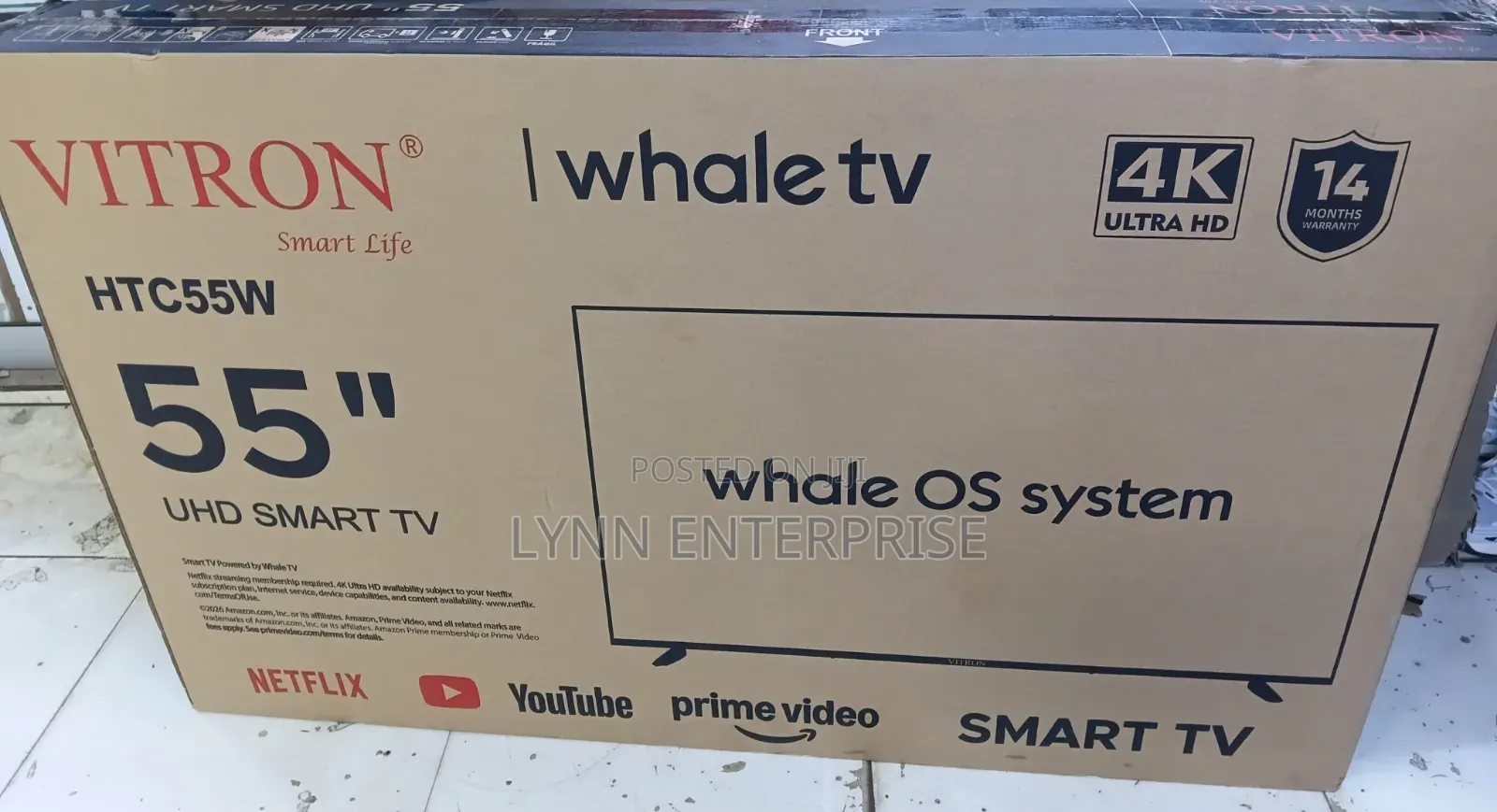 Vitron 55inches TV Whale OS System Smart TV HTC55W UHD 