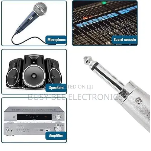 XLR to 1/4 Inch Male Stereo Adapter, 6.35mm TS to XRL Male