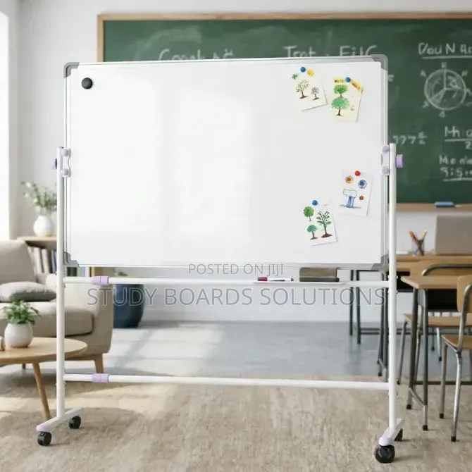 6ftx4ft Magnetic Whiteboard With Wheeled Stand —Write and Erase Daily
