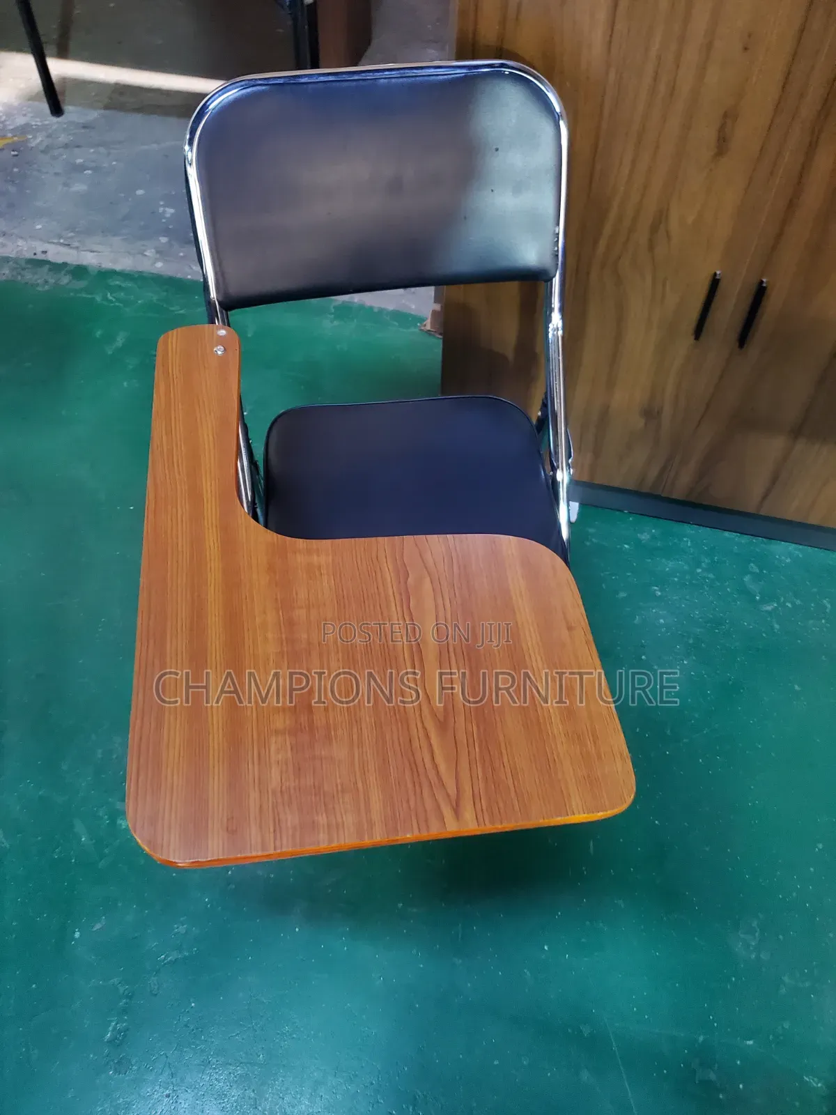 Student Tablet Armchair With Wooden Writing Desk
