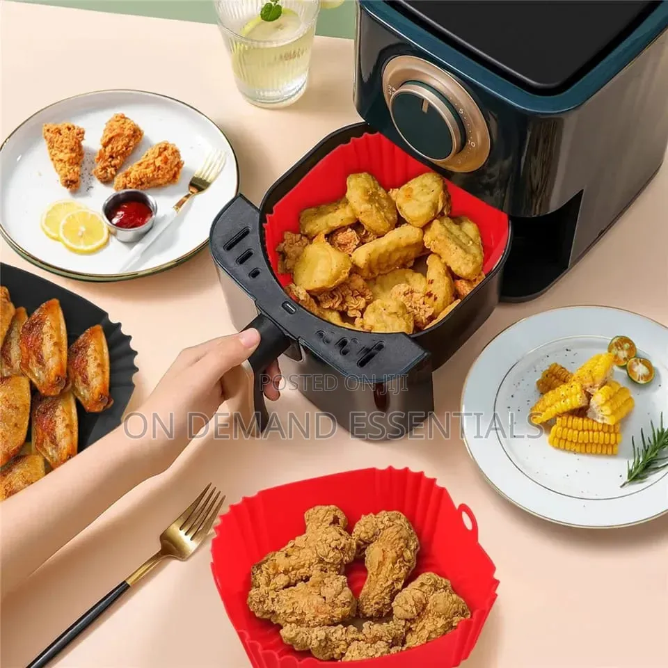 Round Silicone Air Fryer Liner Air Fryer Pot Tray Heat Resistant