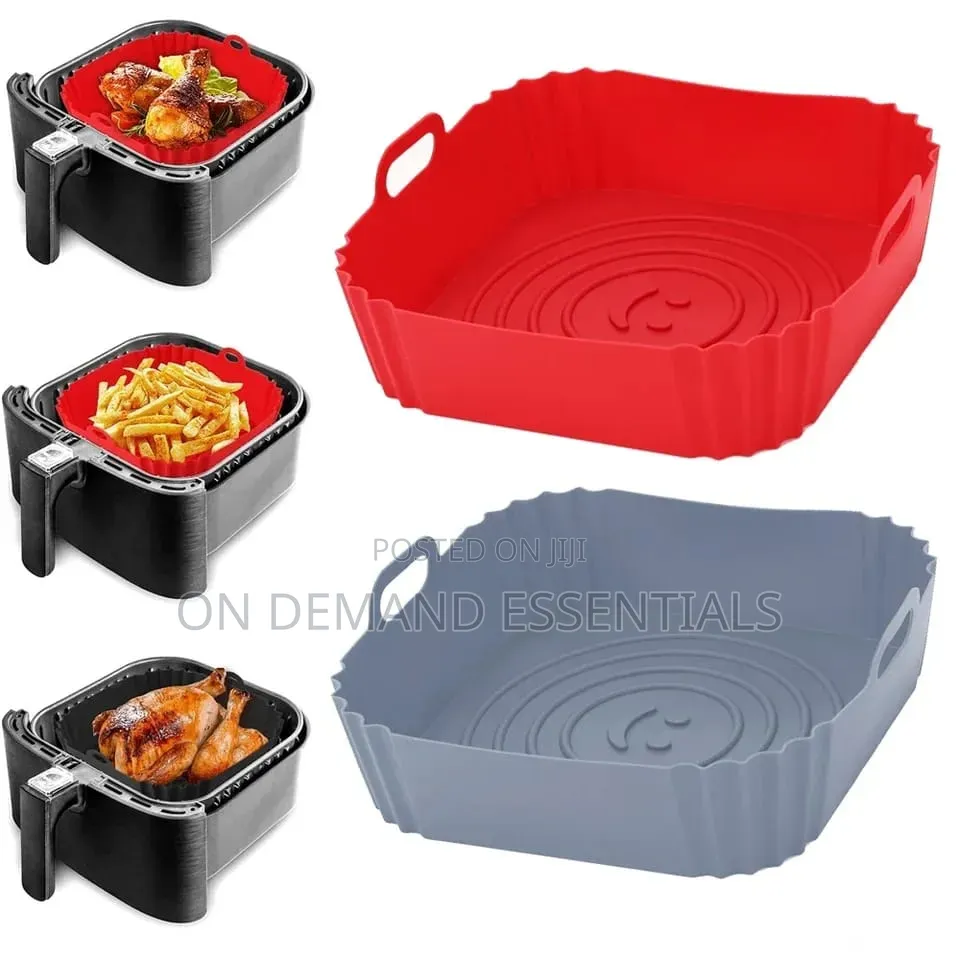 Round Silicone Air Fryer Liner Air Fryer Pot Tray Heat Resistant
