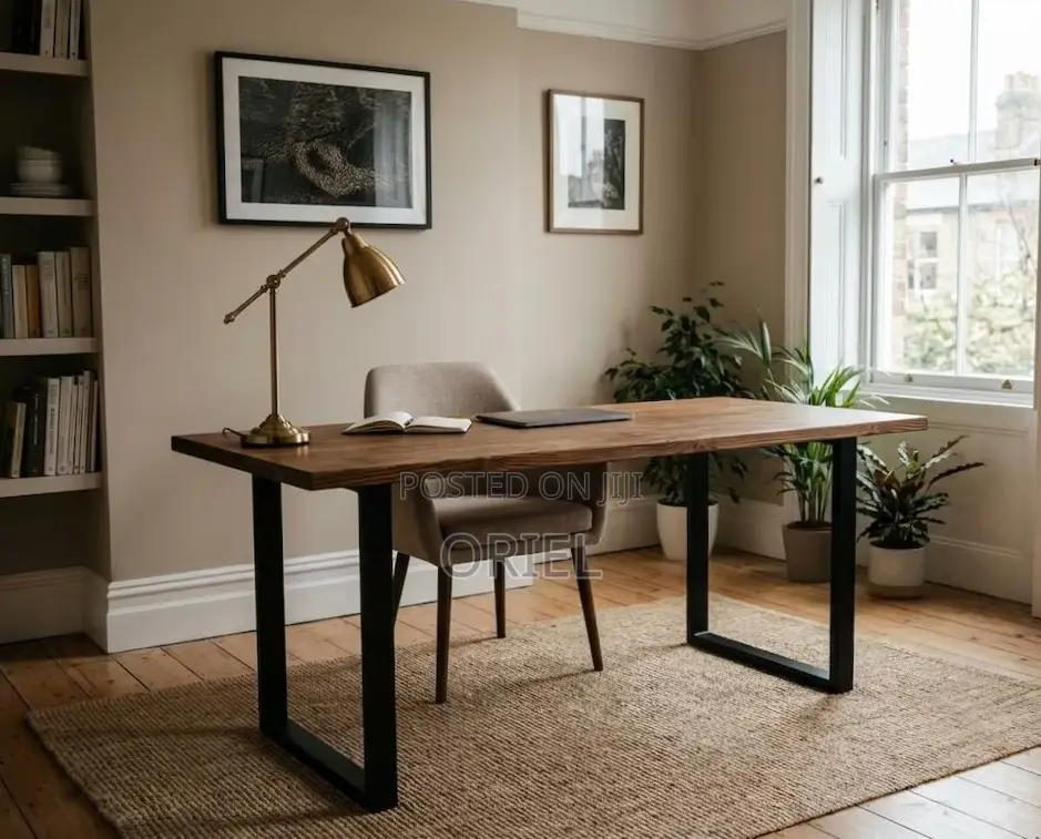 Office Desk : Office Computer Desk With Black Metal Legs