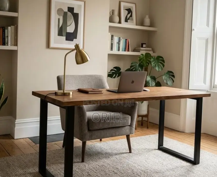 Office Desk : Office Computer Desk With Black Metal Legs