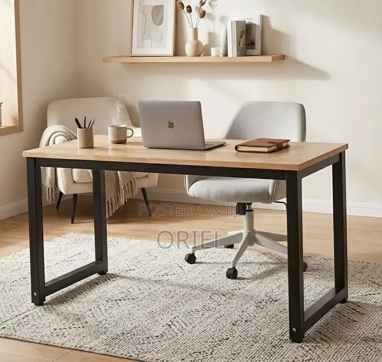 Office Desk : Office Computer Desk With Black Metal Legs