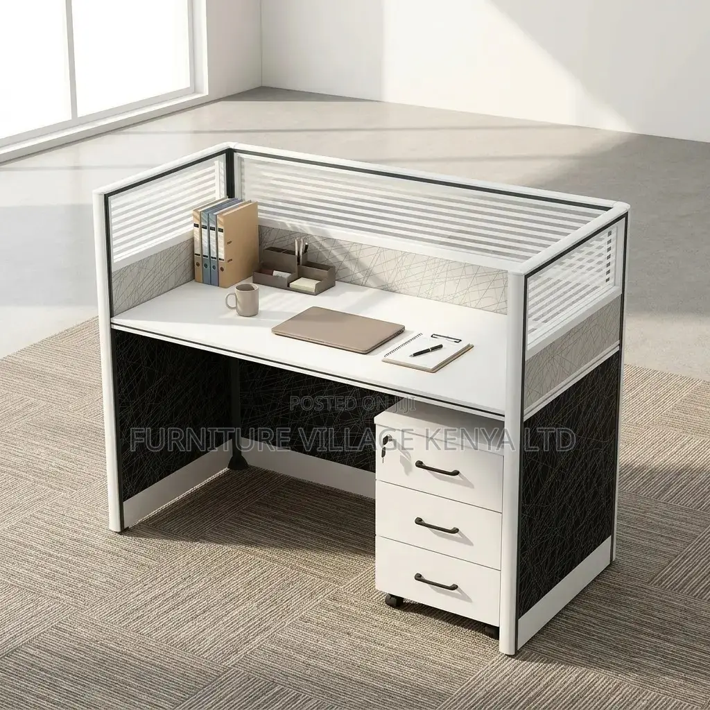 Workstation; 1 Person Modular Working Station With Storage
