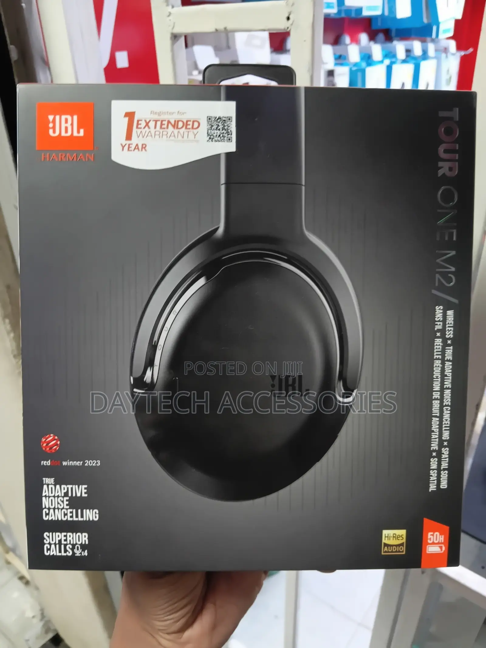 JBL Tour One M2 Wireless ANC Headphones - Black