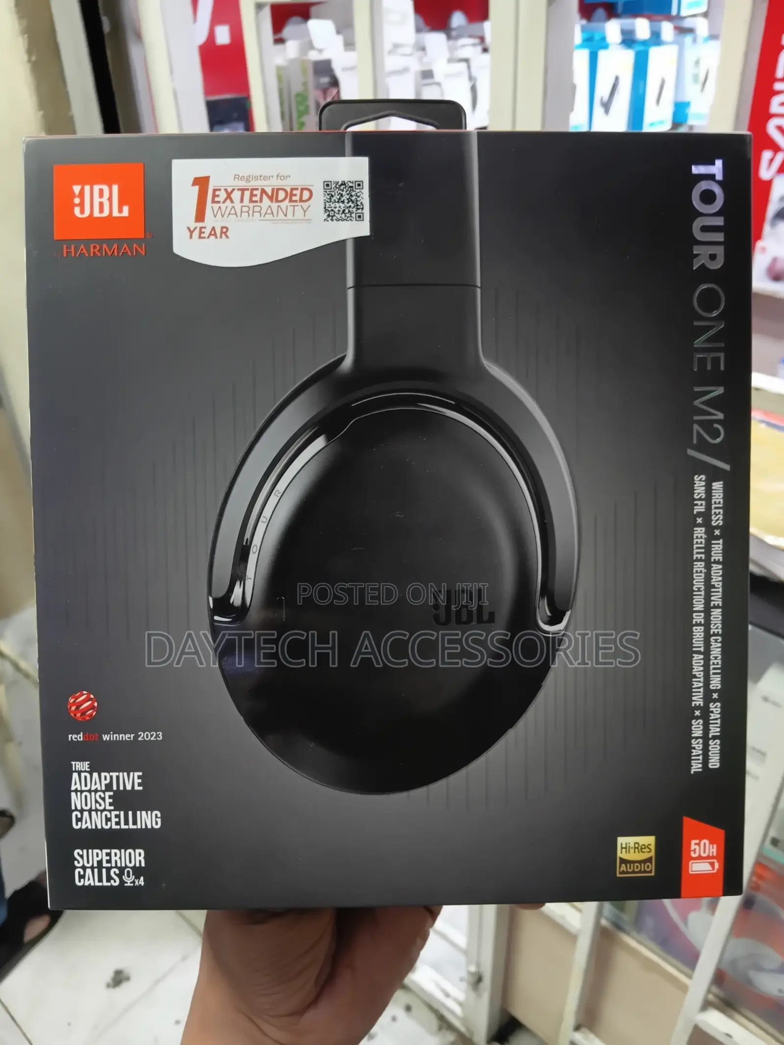 JBL Tour One M2 Wireless ANC Headphones - Black