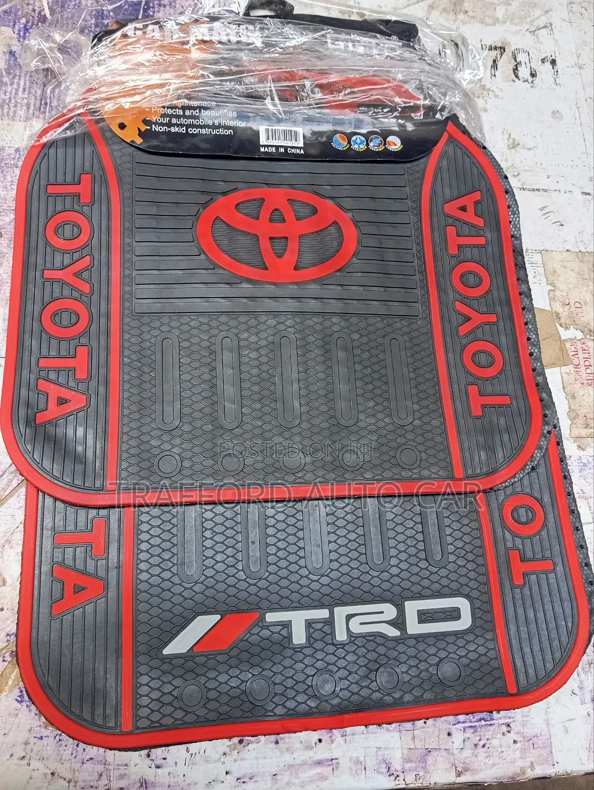 Toyota Red and Black Branded Floor Matts