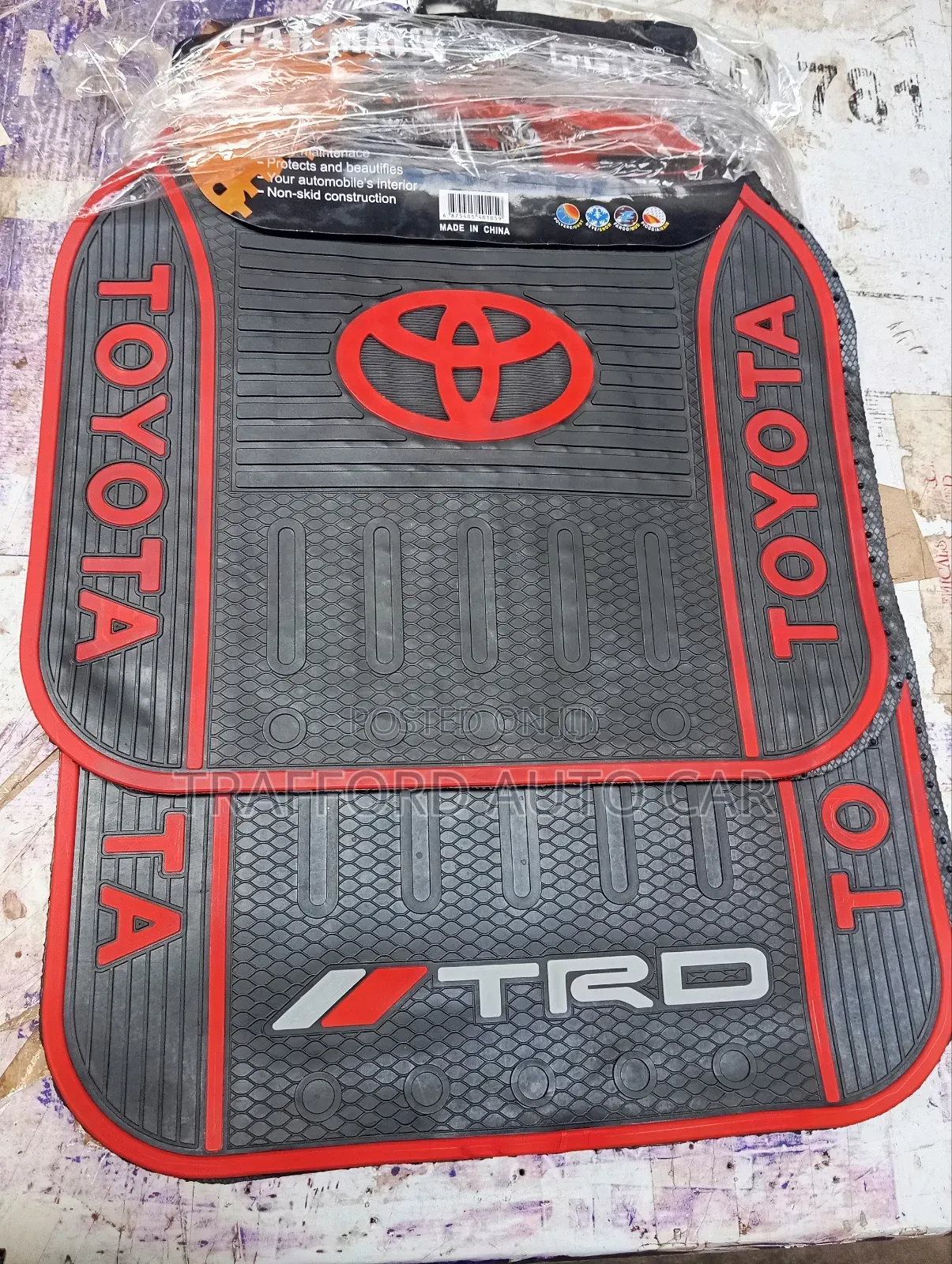 Toyota Red and Black Branded Floor Matts