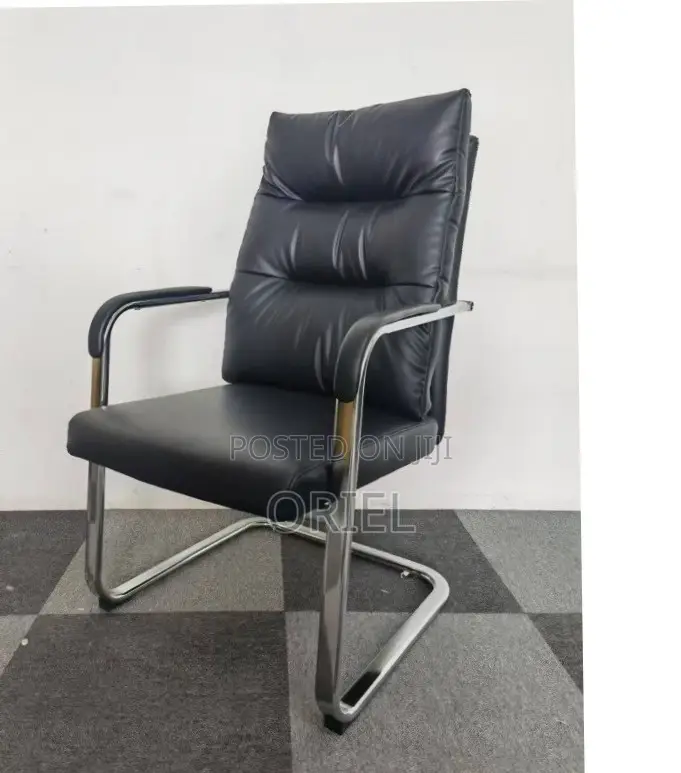 Office Chair : Gray Leather Executive Office Chair