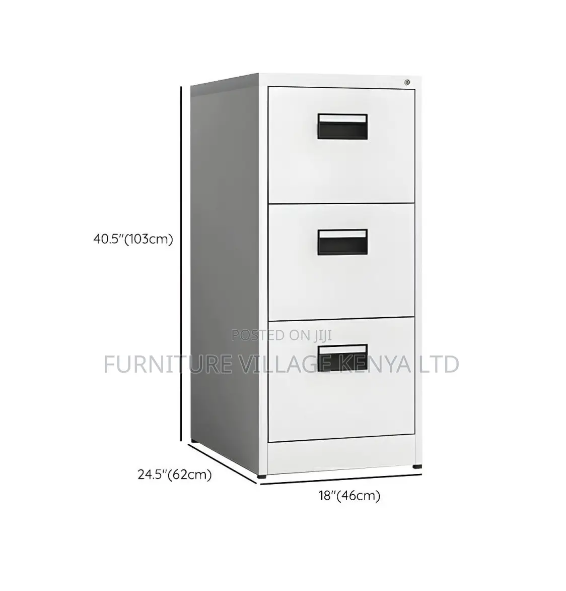 Office Cabinet; 3 Drawer Lockable Storage Unit