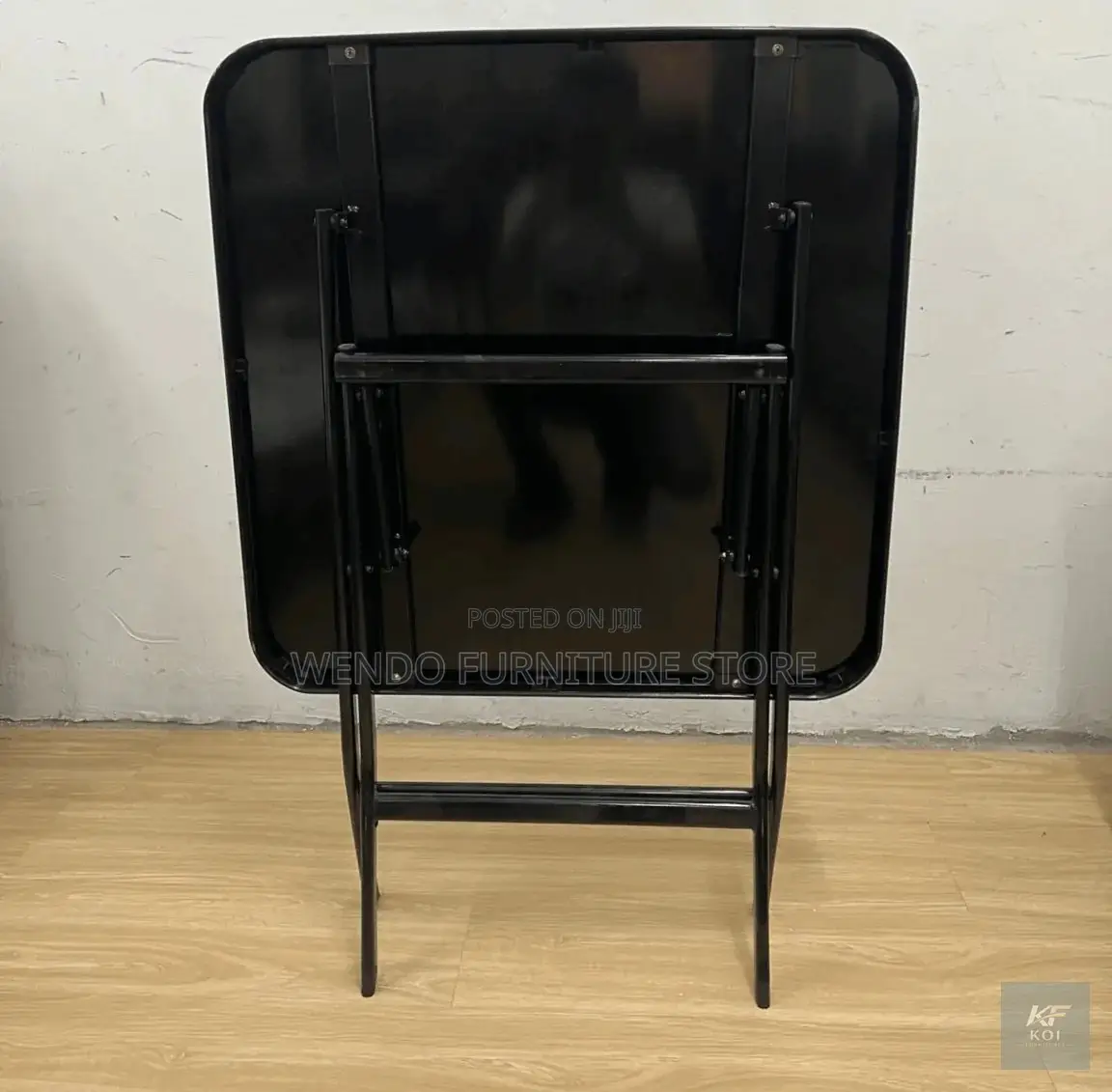 Home Tables; Portable Black Foldable Dining Table