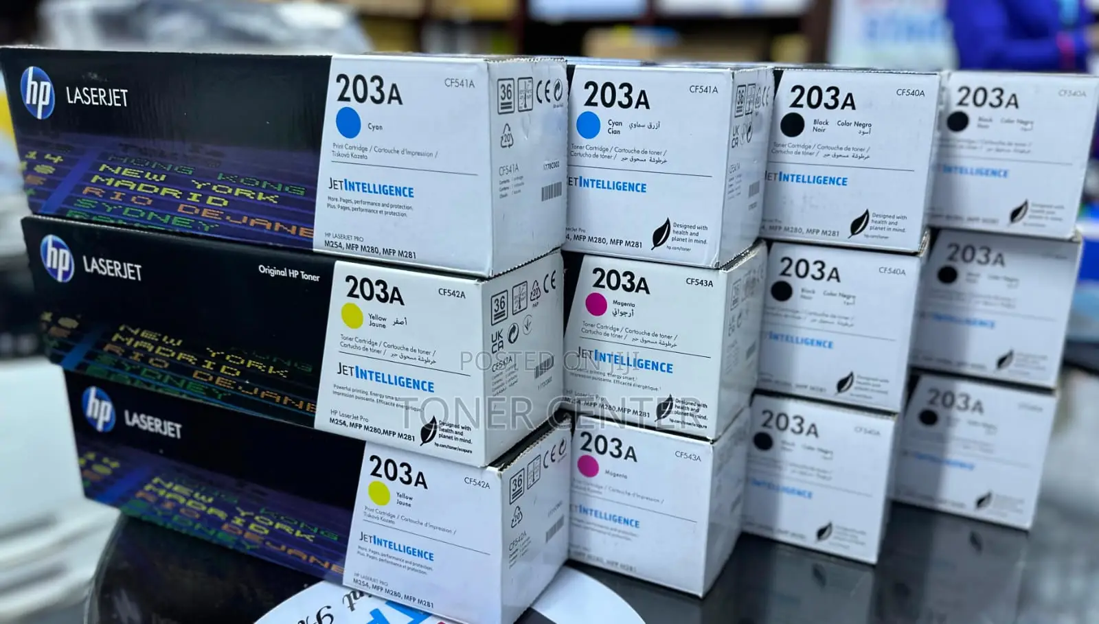 HP 203A CMYK Toner Set for M254dw M281fdw