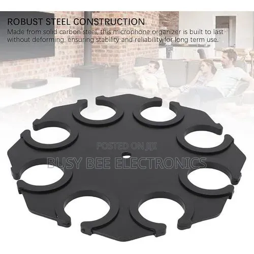 Multi Microphone Holder Holds Up to 8 Mics