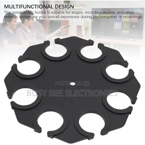 Multi Microphone Holder Holds Up to 8 Mics