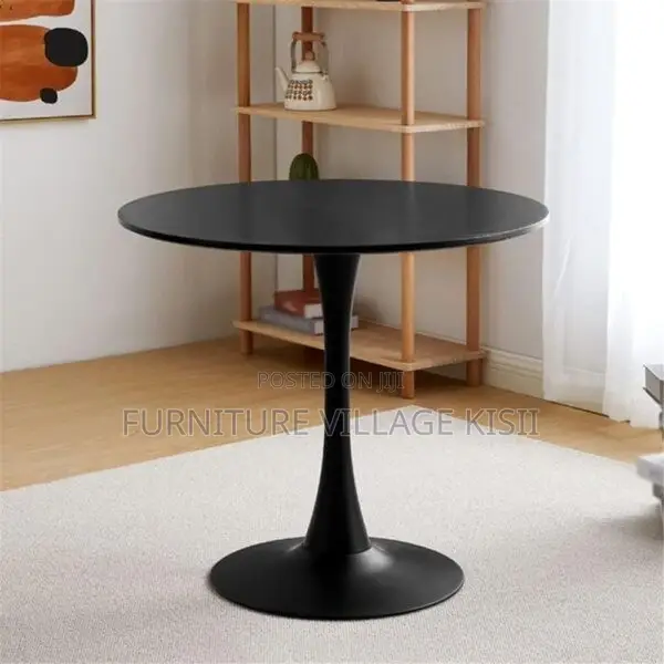 Home Furniture: Round Tulip Black Dining Table