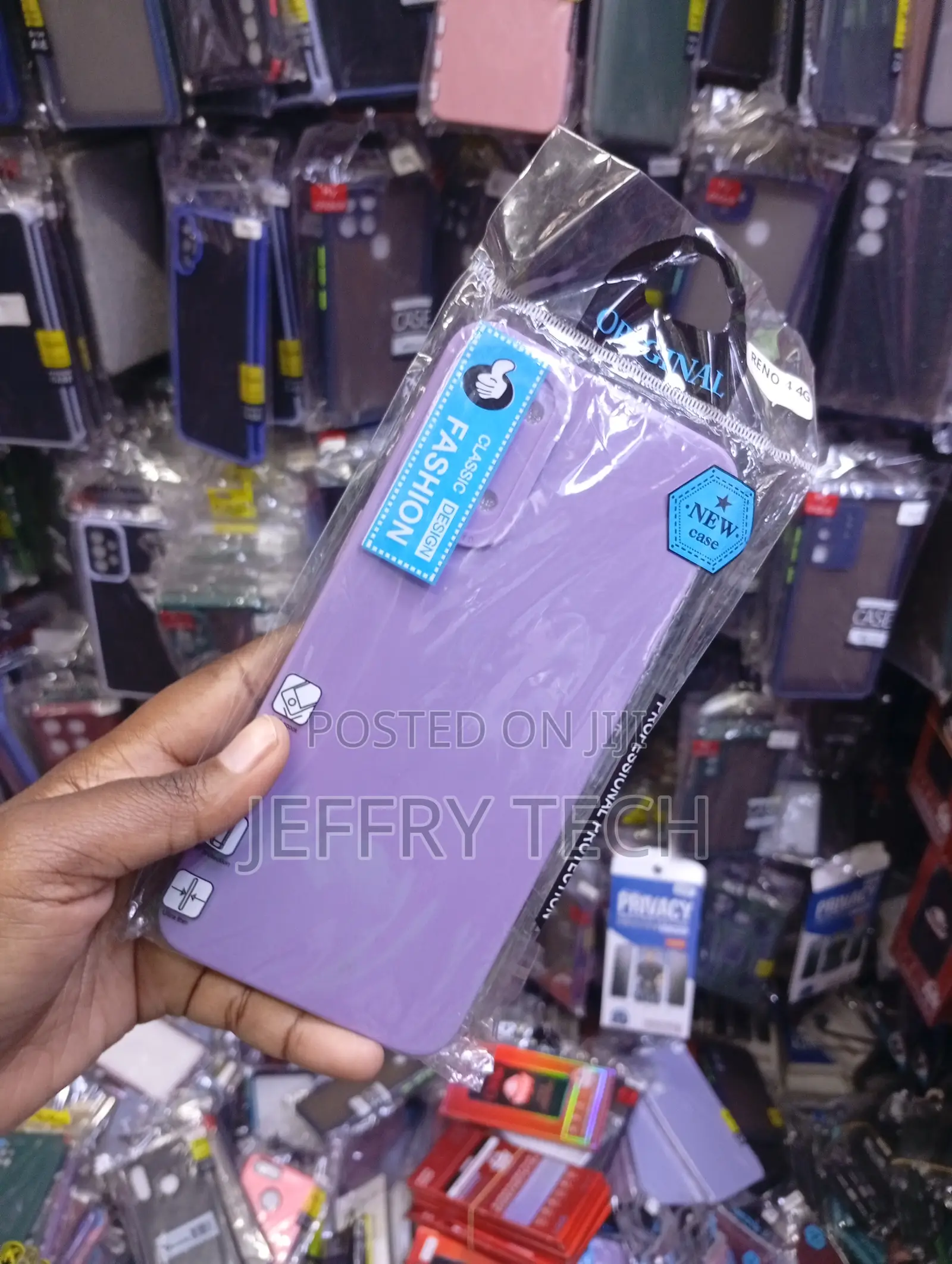 Purple Liquid Silicone Phone Case Designed for the Oppo Reno 4 (4G