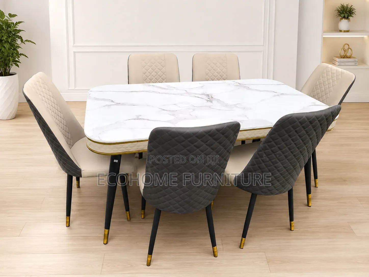 Dining Table; 6 Seater Marble Dining Table
