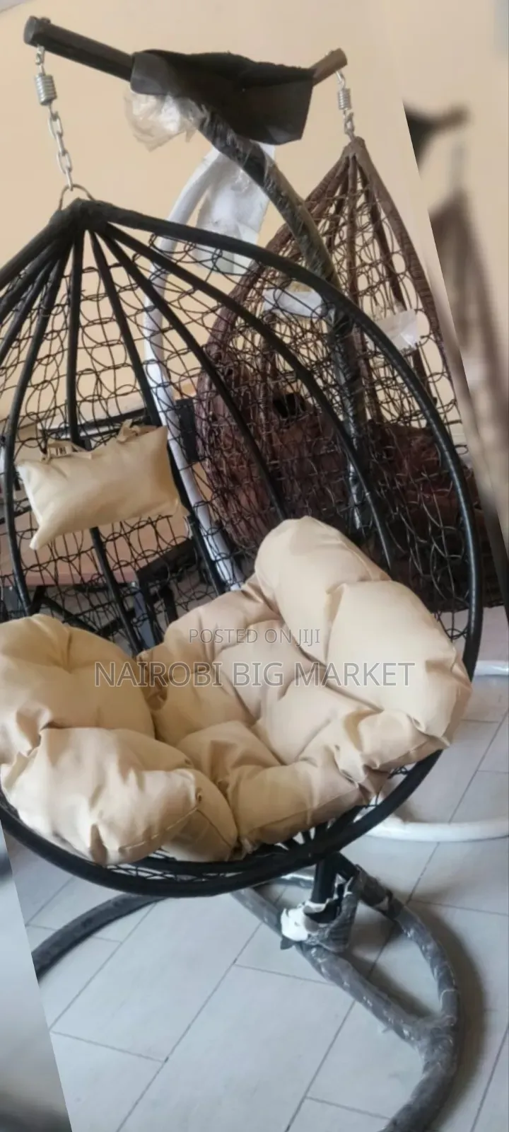 Executive Outdoor Black Swing Chair