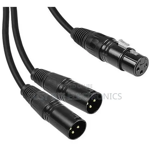 1 Female to 2 Male XLR Y Splitter Micrphone Cable 5ft (1.5M),