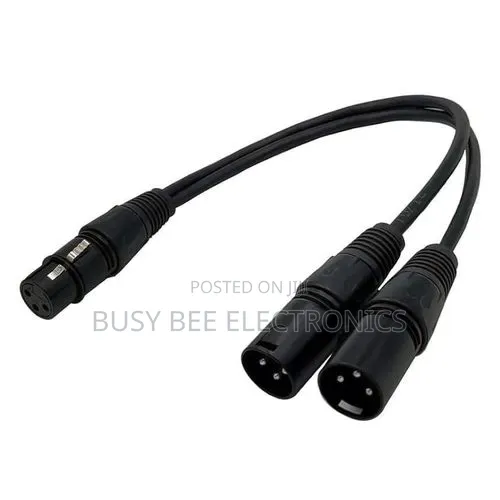 1 Female to 2 Male XLR Y Splitter Micrphone Cable 5ft (1.5M),