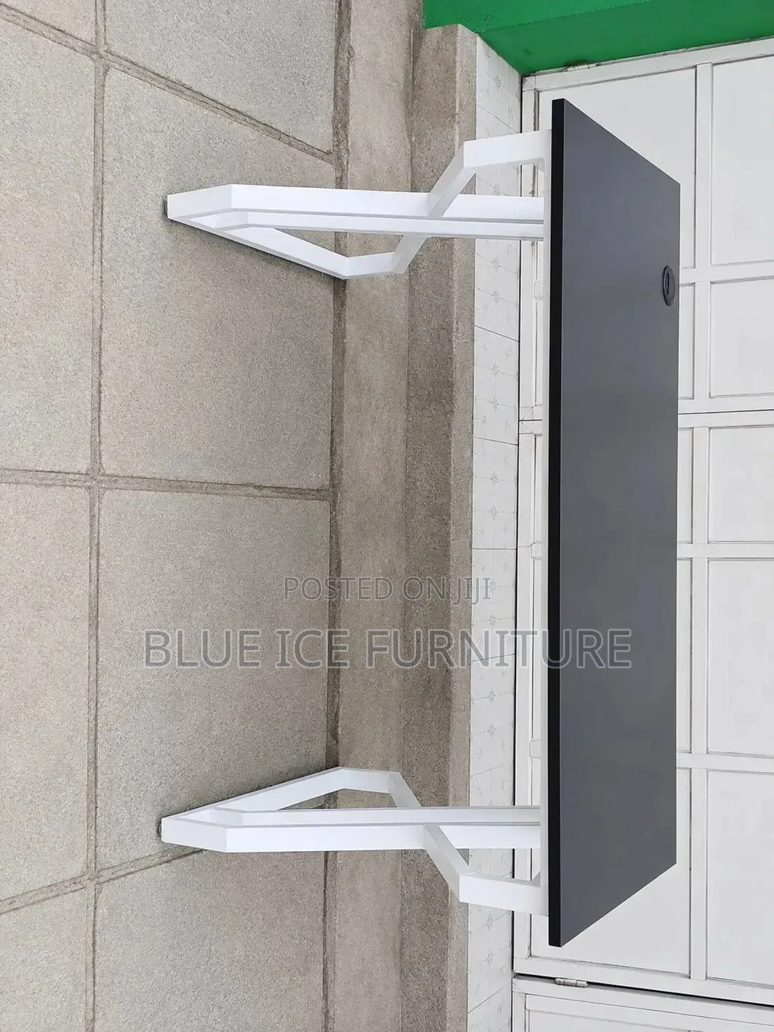 Office Desk- Computer Desk With White Metal Legs
