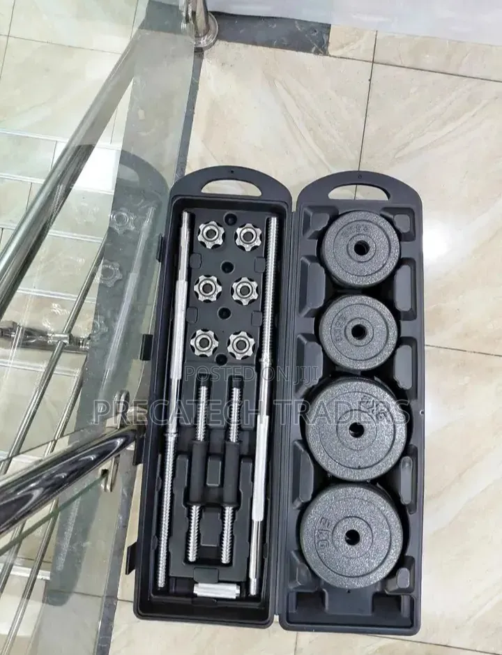 50KG Cast Iron Adjustable Barbell Dumbbell Set