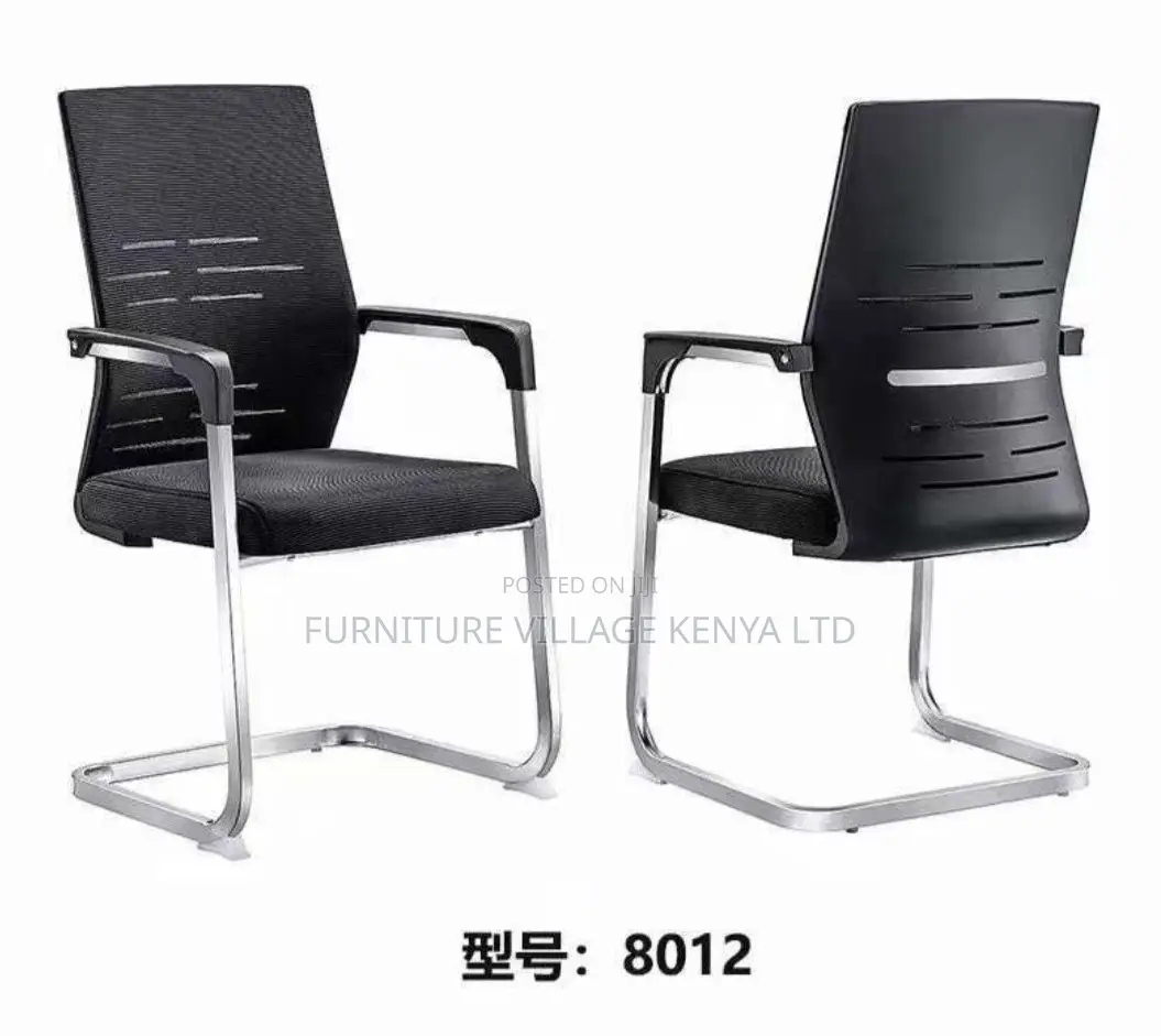 Office Chair; Armrests Mesh Mid Back Non Swivel Guest Seat