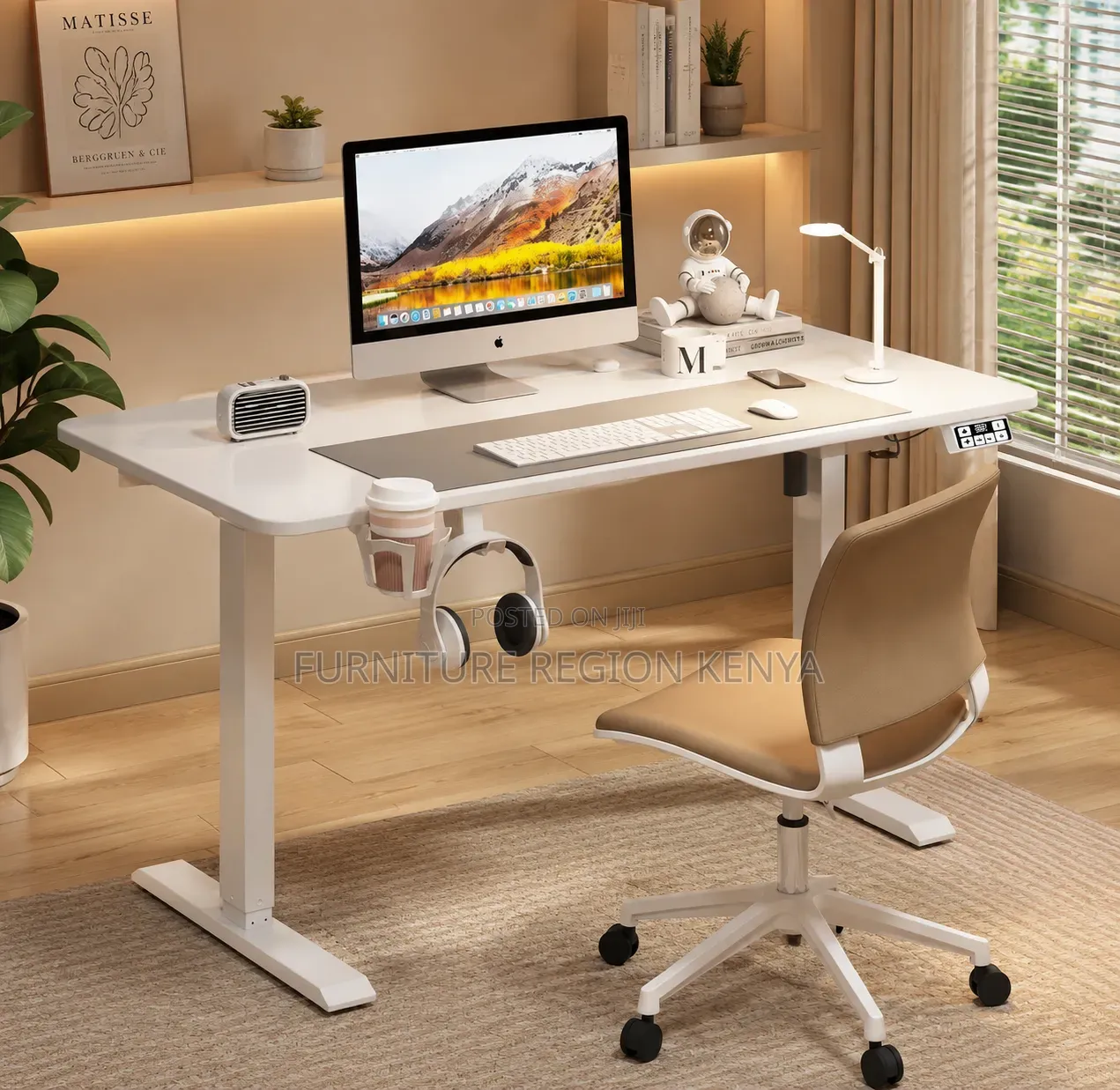 1.4m Height-Adjustable Office/Gamers Desk