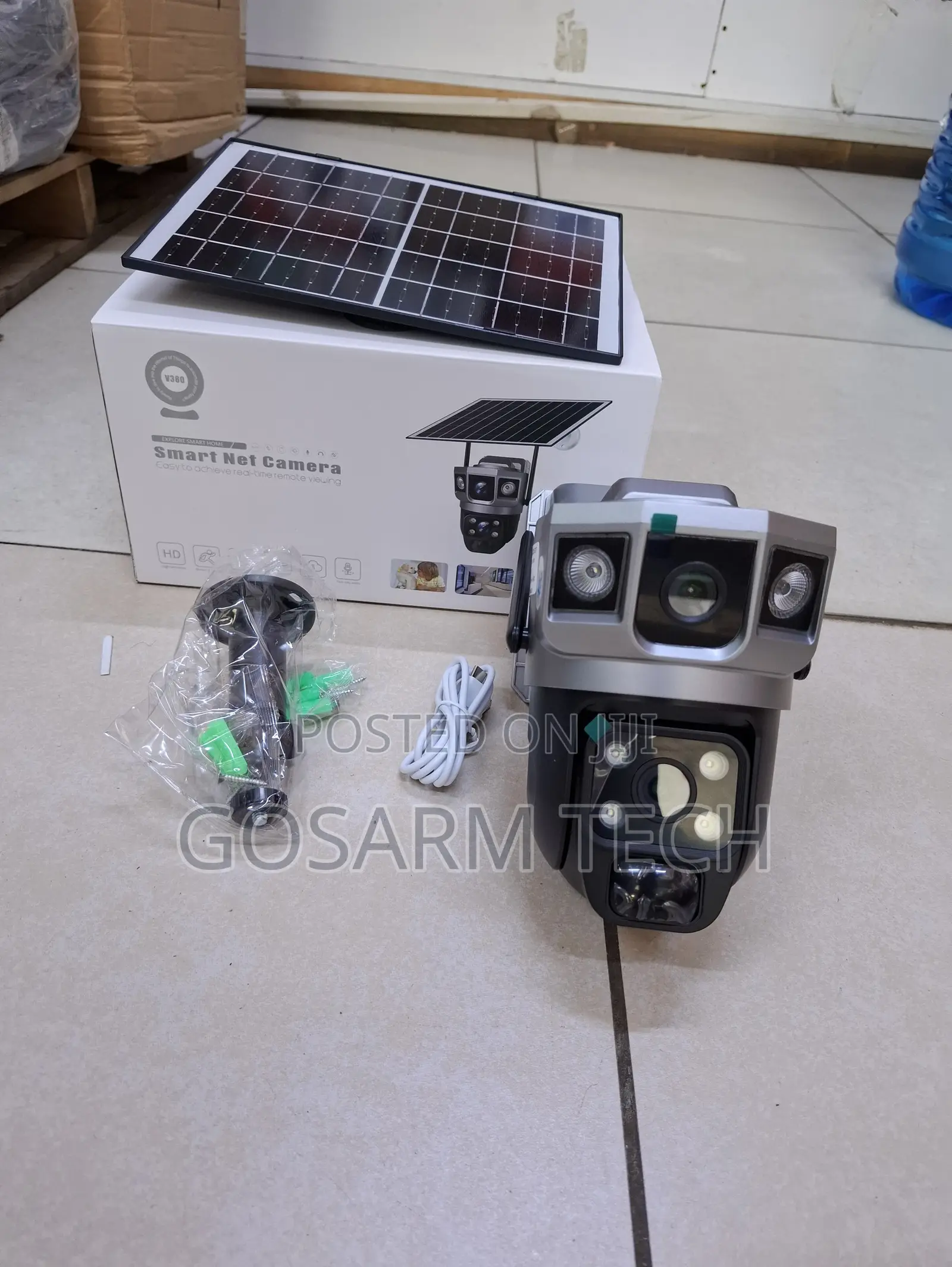 V380 4G Dual Lens PTZ Outdoor Solar Surveillance Camera