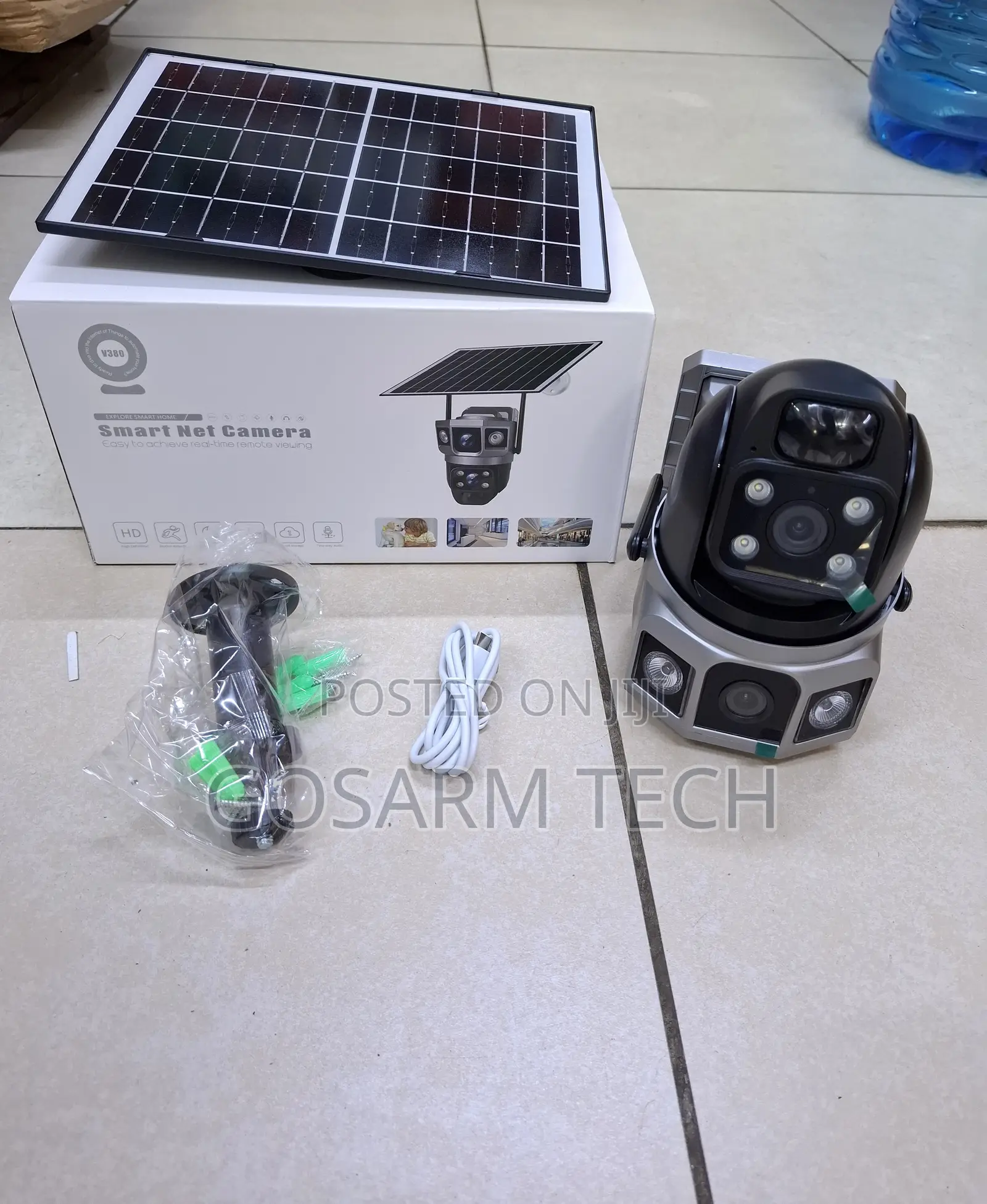 Wireless V380 Dual Lens Solar CCTV Camera – 4G Remote Viewing