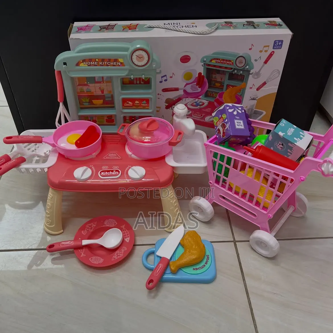 52 PCS Mini Kitchen Set – Kids Pretend Play Cooking Toy
