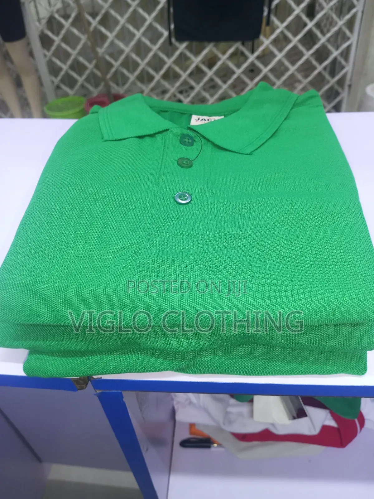Green Plain Poloshirts Available