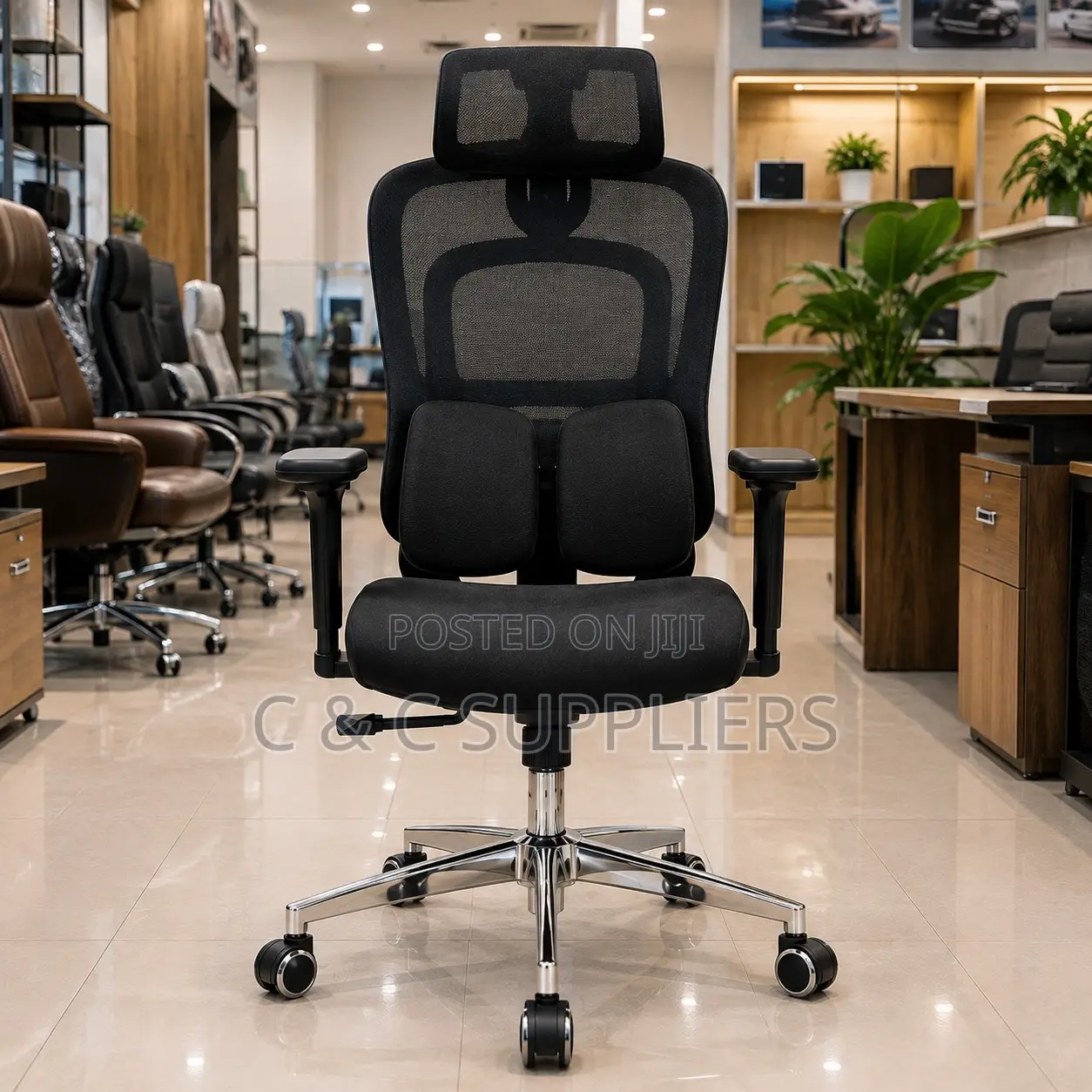 Executive Mesh Chair With Lumber Support.