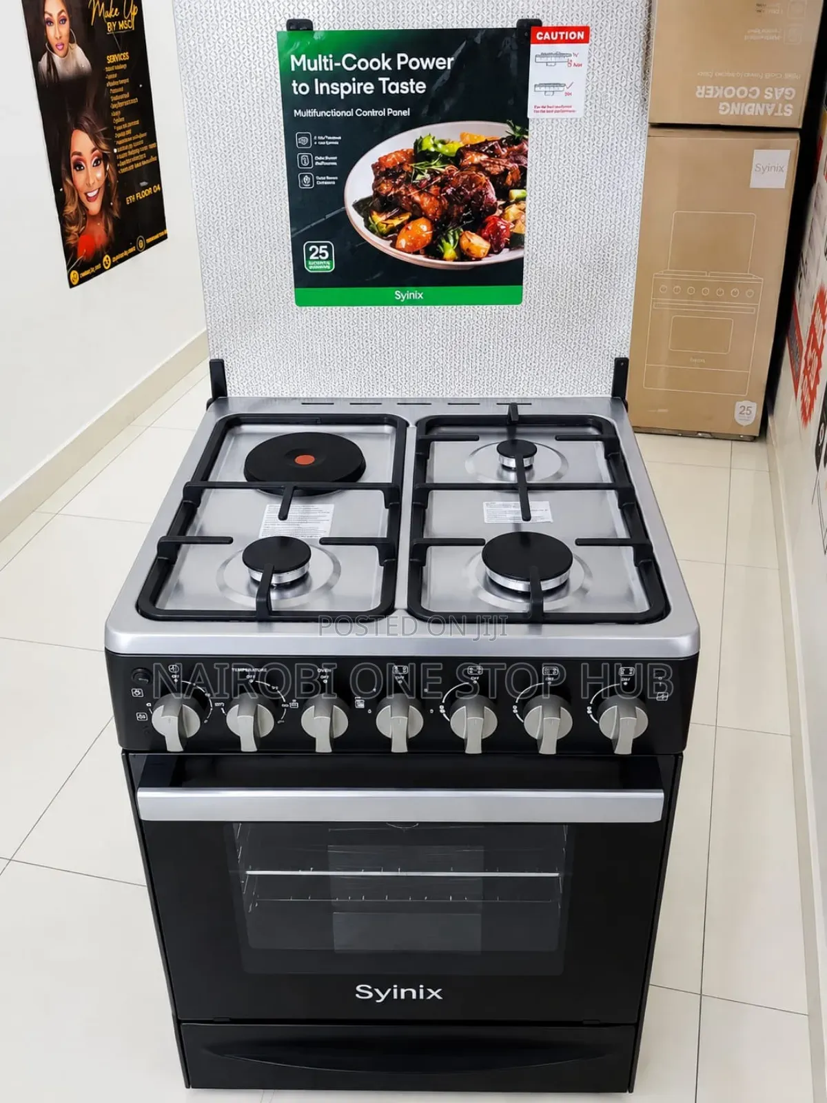 Syinix (Q60GC3)new Model 60by60
Standing Cooker 3G+1E