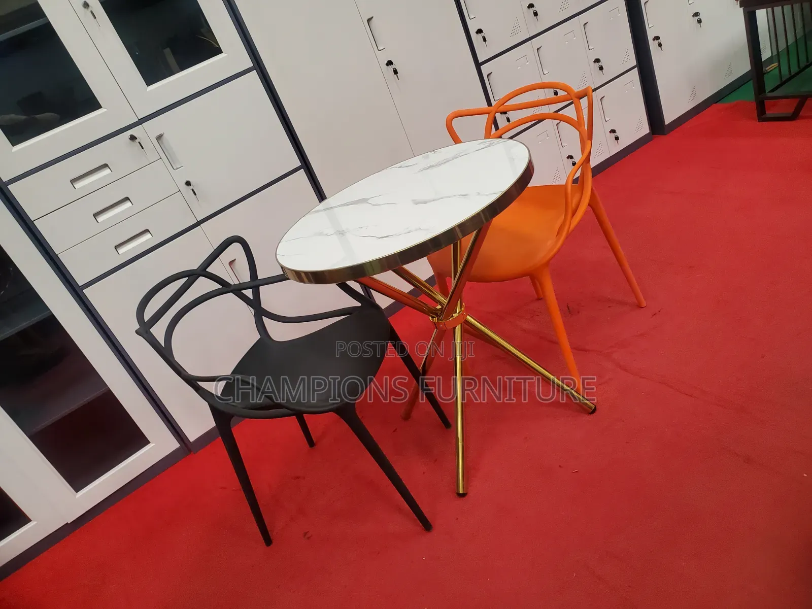 Criss'cross Base Table and Intertwined Back Chairs Set