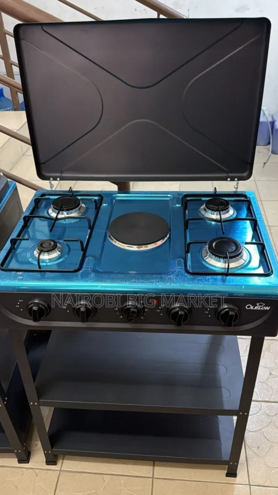 Olelon 4+1 Standing Cooker With Shelves