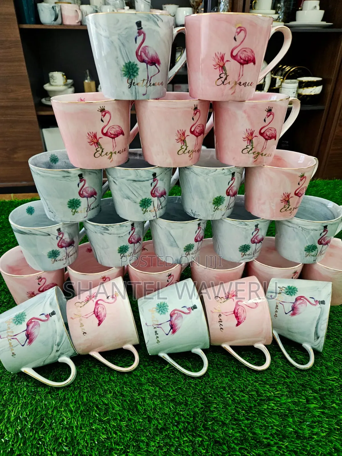 High Quality Gold Rimmed Ceramic Mug at 1400ksh Set(6pcs)