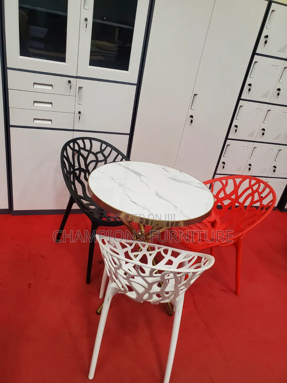 Criss-Cross Base Table and Tree Chairs Set