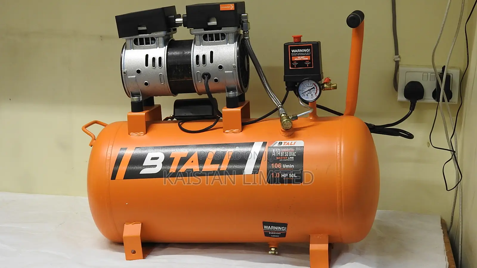 BTALI 50L Silent Oil-Free Air Compressor Bar Heavy Duty
