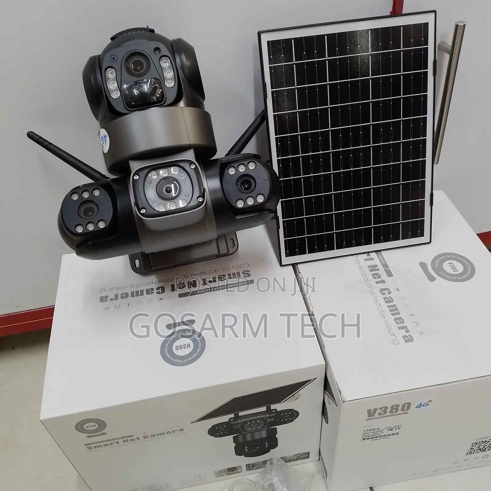VTS28 4G Solar Powered Triple Lens PTZ Security Camera Night Vision